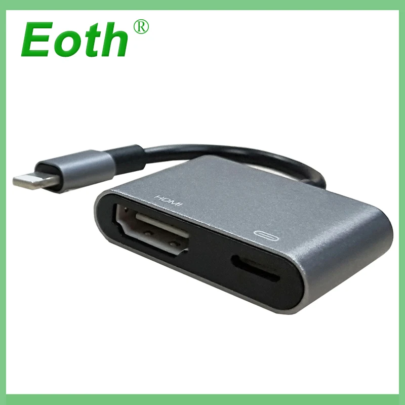 Eoth Beleuchtung zu HDMI Digital AV Adapter Kabel für iPhone Blitz zu HD TV Audio Video HDTV Konverter für iPhoneX 6 S iPad iPod Günstig