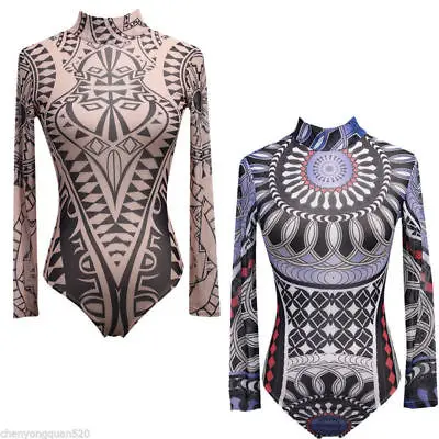 Womens Shapers Sexy One Shoulder Hollow Out See Through Mesh Bodysuit Women  Off Long Sleeve Skinny T Shirt Gothic Aesthetic Bodysuits From Dwayverda,  $13.98