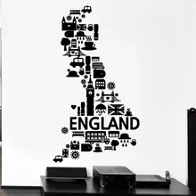 Стены Стикеры виниловая наклейка настенные Англии Лондонский Биг-Бен дождь YOOX автобус винил Наклейки украшения