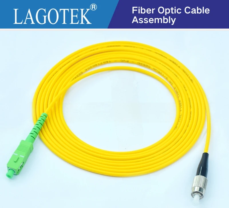 10PCS FC APC 3M Simplex Mode Fiber Optic Patch Cord Cable FC APC 3.0mm Jumper