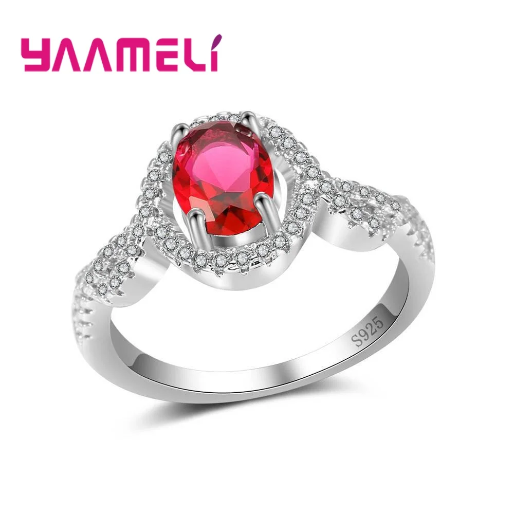 Brand Women 925 Sterling Silver Finger Engagement Rings for Wedding Body Jewelry Size 6 7 8 9 Best Quality | Украшения и
