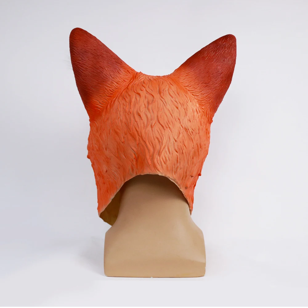 Fox Mask 2016 Movie Cosplay Mask Latex Zootopia Fox Nick Wilde Nick Wilde Helmet Nick Halloween Costume Prop Accessories (5)