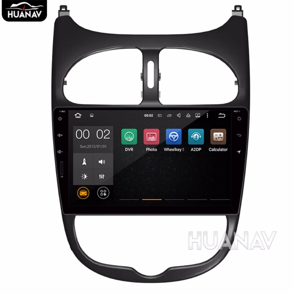 Perfect Android8.0 4GB+32GB/Android7.1 2GB+16GB Car DVD player GPS navigation for Peugeot 206 2000-2016 Car GPS Navigation Head Unit 3