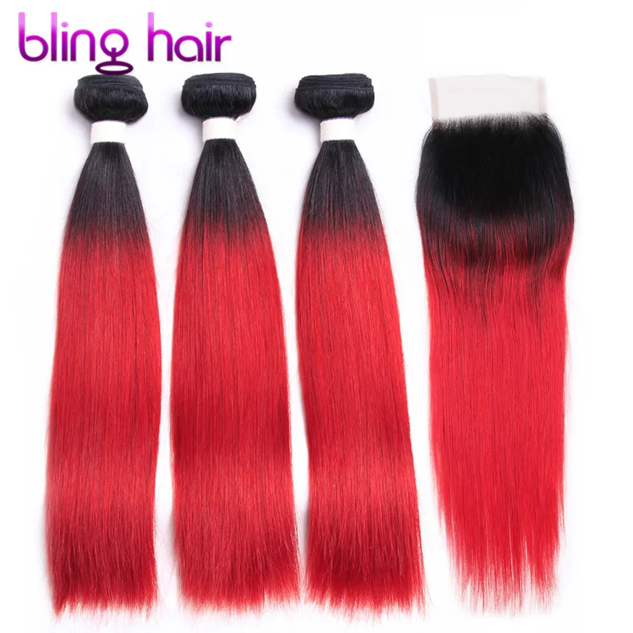 Bling Hair Pre colored Straight Human Hair Bundles Brazilian Hair Weave