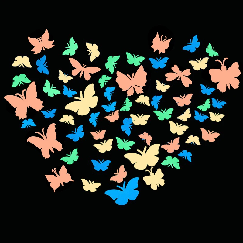 

New 3D wall stickers for kids rooms colour Luminous butterfly sticker wall sticker decorative stickers home decor living room