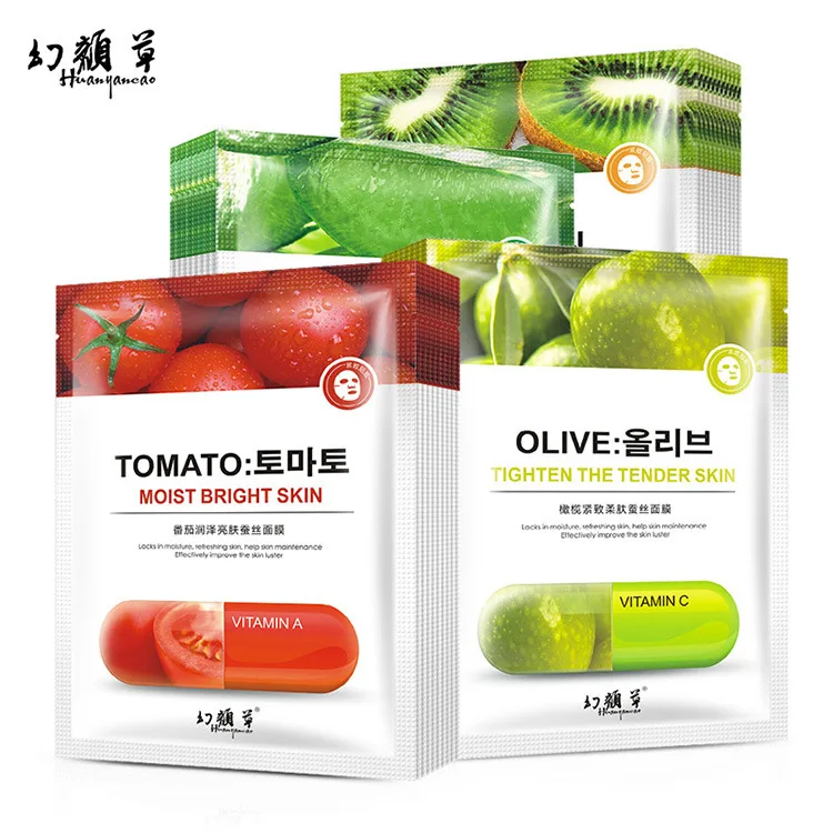 

Face Mask Aloe Olive Kiwi Snail Silk Deep Moisturizing Face Mask Anti Aging Whitening Depth Replenishment Facial Skin Care