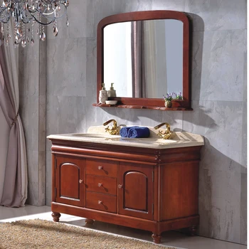 

antique luxury american style solid wood bathroom vanity for sale