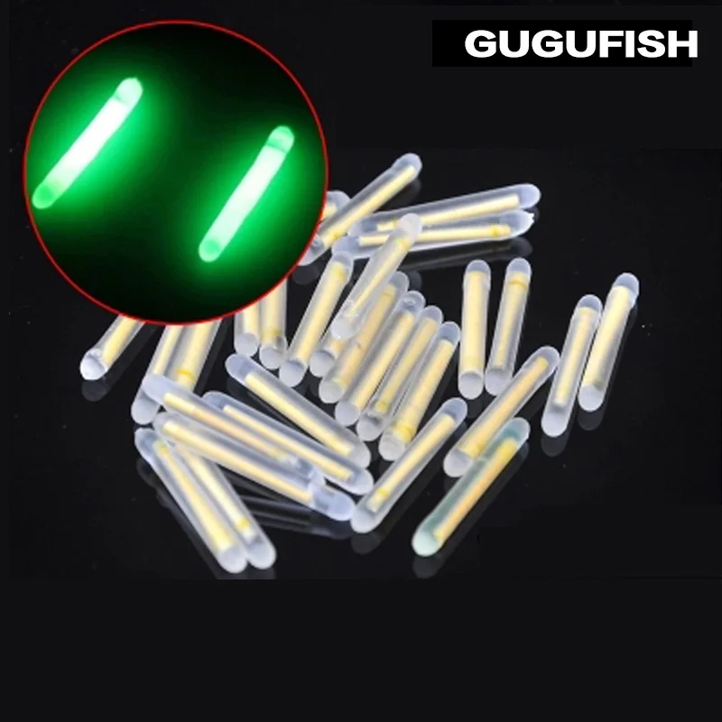 

GUGUFISH 20Pcs 4.5x36mm Fishing Fluorescent Lightstick Light Night Float Rod Lights Dark Glow Stick Float Lights