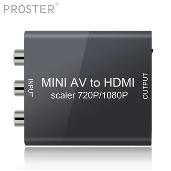 

PROSTER Converter HDMI RCA 1.4 Support 720P/1080P Mini HDMI RCA VGA Composite CVBS AV to HDMI cable Video Audio Adapter