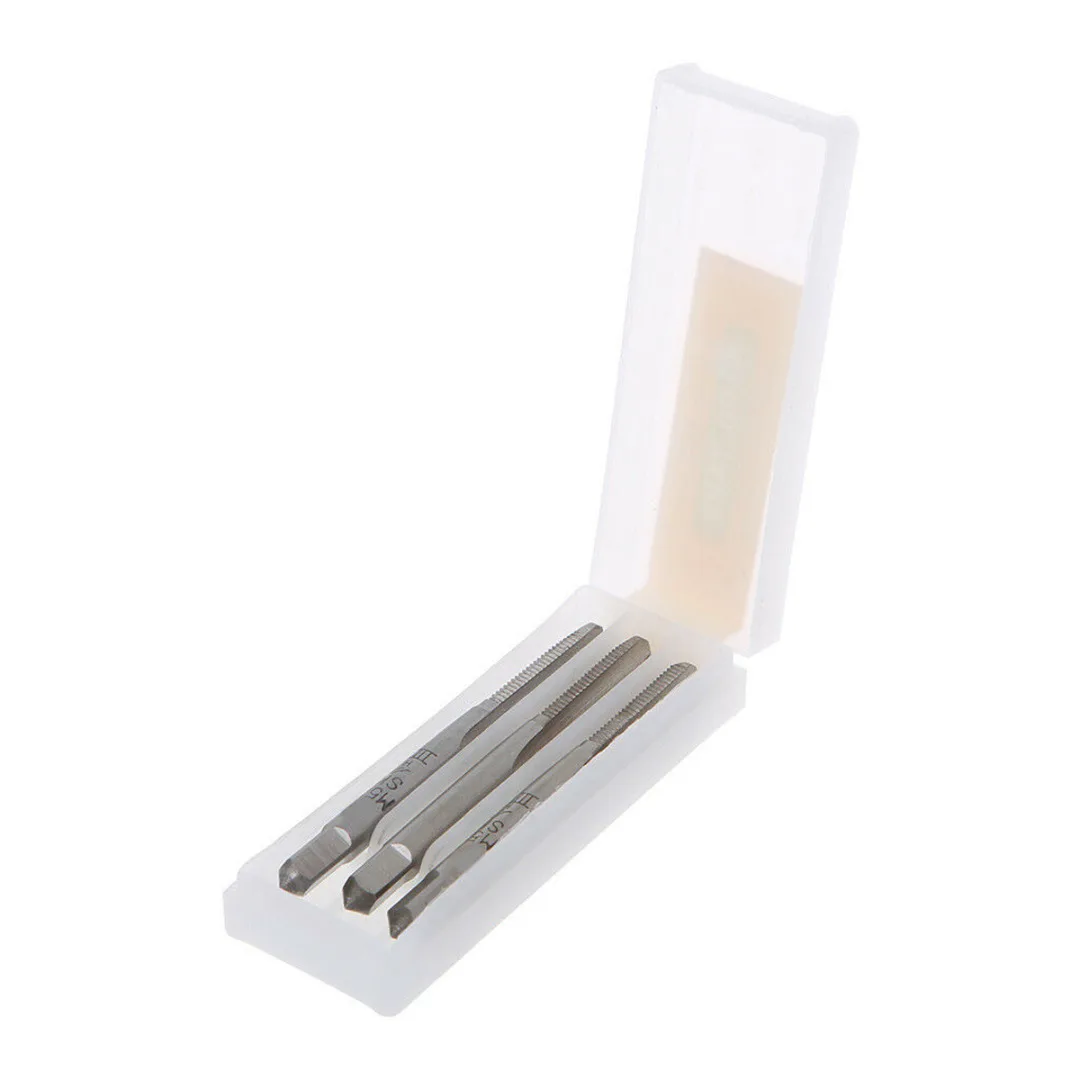 3Pcs Hss Machine Screw Thread Metric Plug Tap Screw Taps M3x0.5/M4x0.7/M5x0.8/M6x1.0 HSS Machine Hand Screw Thread