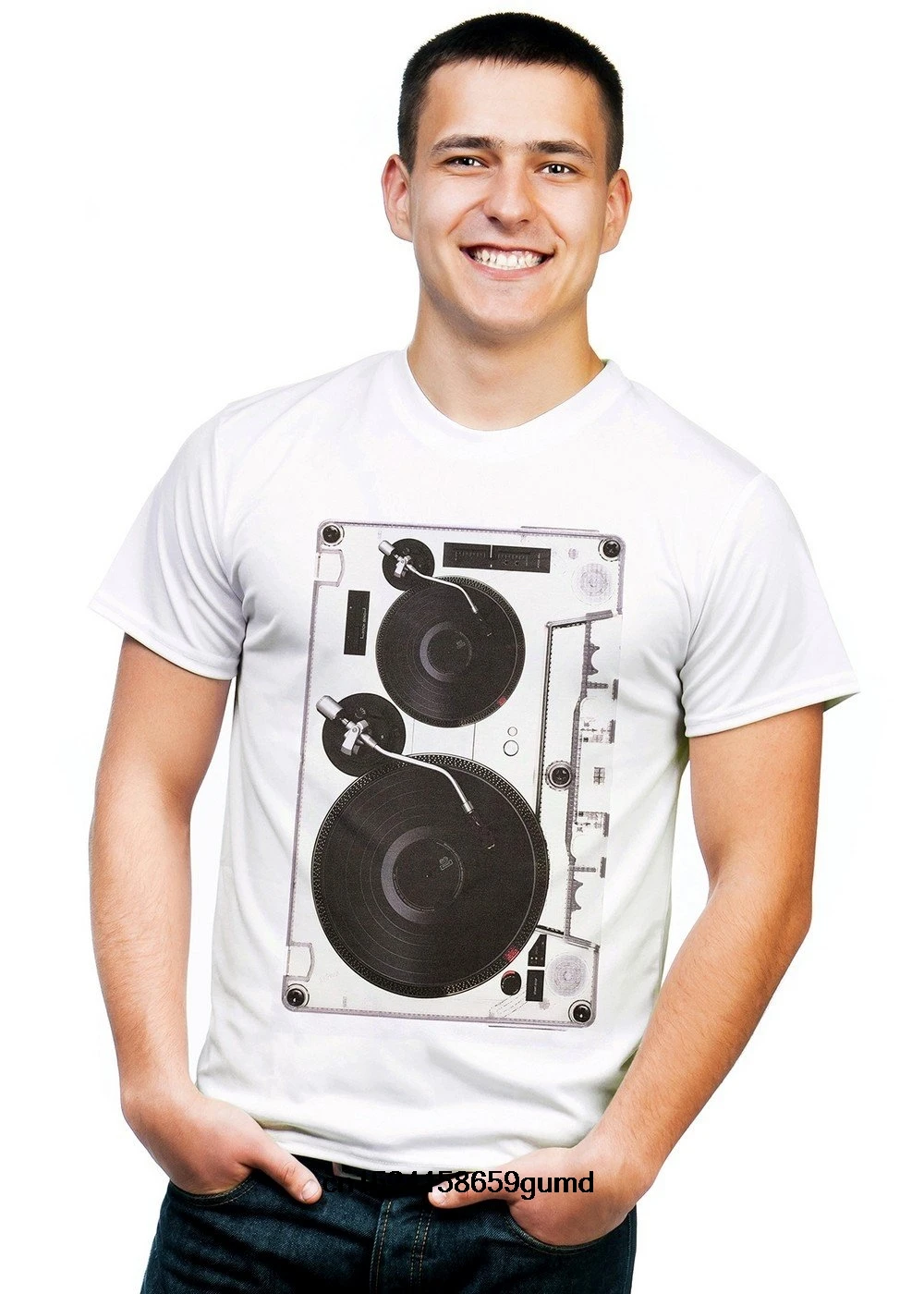 Funny Men t shirt Women novelty tshirt Cool Retro DJ Disc