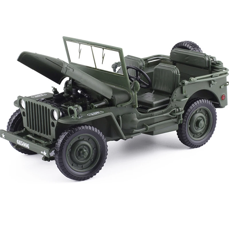 1:18 Военный джип из сплава внедорожник колесница автомобиль тактическая модель
