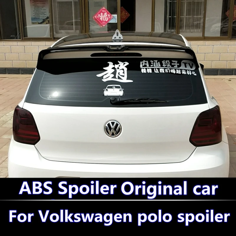 

For VW Polo Oettinger 2010-2016 Spoiler ABS Material Car Rear Wing Primer Color VW polo Rear Spoiler For Volkswagen Polo Spoiler
