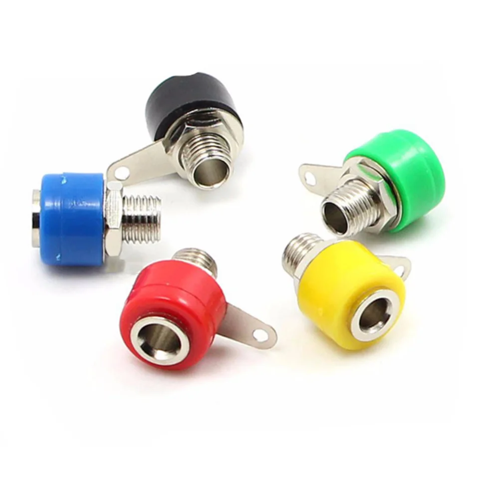 10X Banana plug Banana Jack socket 4mm copper Dia 4 banana panel Terminal audio accessories|Connectors| - AliExpress
