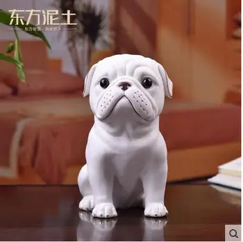 

High Quality ceramic pugs dog home decor crafts room decoration Labrador retriever ornament porcelain animal figurine decoration
