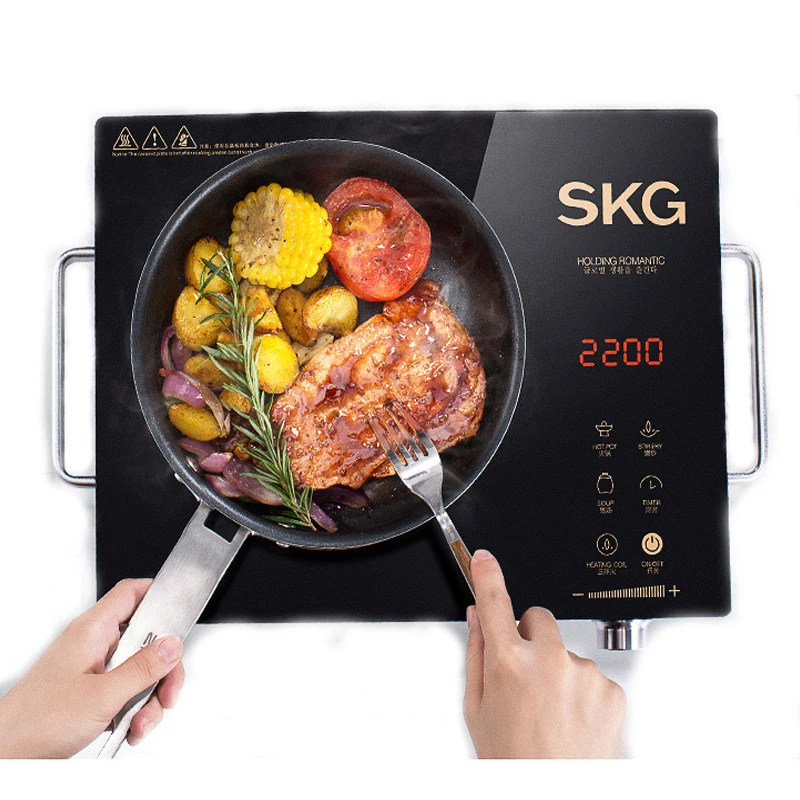 

Electric Induction Ceramic Heater Cooking Tea Stove Domestic Smart Induction Cooker Light Wave Oven Desktop Stir-Fried SKG1601