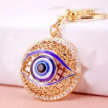 Chaveiro! Новинка Горный Хрусталь Полый Шар Глаз Key Chain Очарование Женщины Сумочку Брелок Автомобиль Брелки Сумка Аксессуары Подарков R163