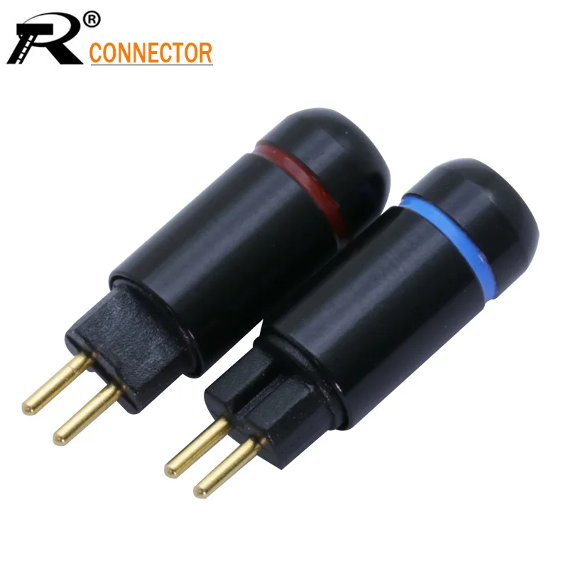 

4pcs High quality earphone PIN Plug upgrade cable MMCX jack connector black pair for UM3X W4R UE18