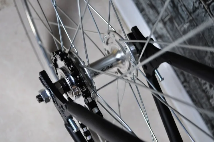 Best Road Bicycle newest Design Fixed Gear BikeDiy Complete Road Bike, Retro black  frame plating frameType 700C bike  52cm frame 3