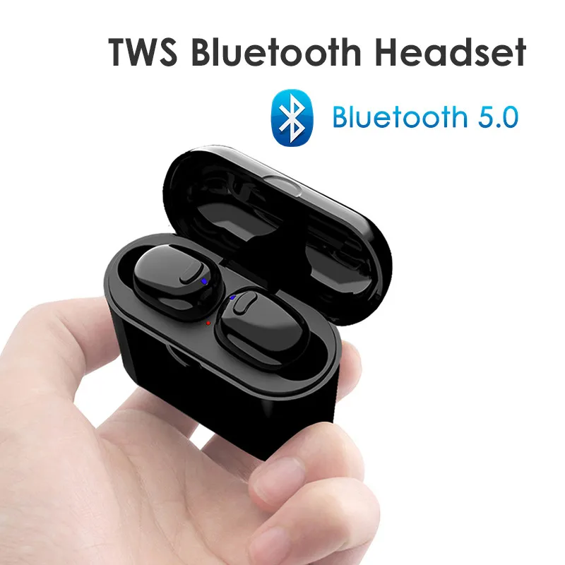 

Bluetooth Earphones Earbuds S570 V5.0 True Wireless Sport Headphones Stereo Noise Cancelling Headsets with Mic Charging Case