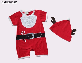 

SAILEROAD Christmas Gift Baby Boy's Rompers Cotton Merry Christmas Costume Infants Baby Jumpsuits Romper For Baby Girls Clothes