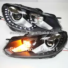 Для VW 15 Светодиодный Golf 6 головной светильник линзы проектора bi xenon 2009 к 2011 V5 Тип