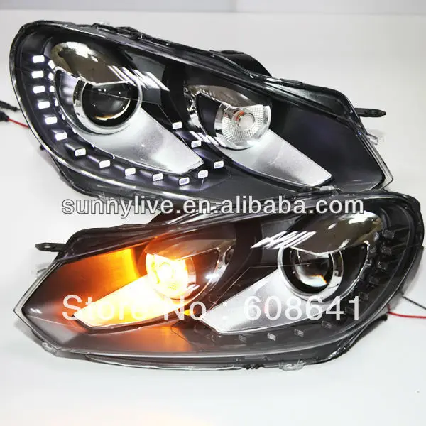 

For VW 15 LED Golf 6 Head light Bi Xenon Projector Lens 2009 to 2011 V5 Type