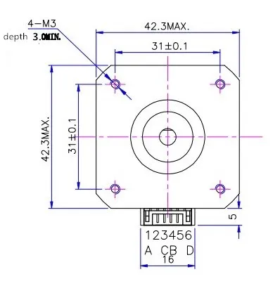 3D принтер Электрический двигатель МКС 4240-400 nema17 шаговый двигатель по умолчанию 1A 40 мм 1.8C 0.4N низкий уровень шума Низкий нагрев, высокий