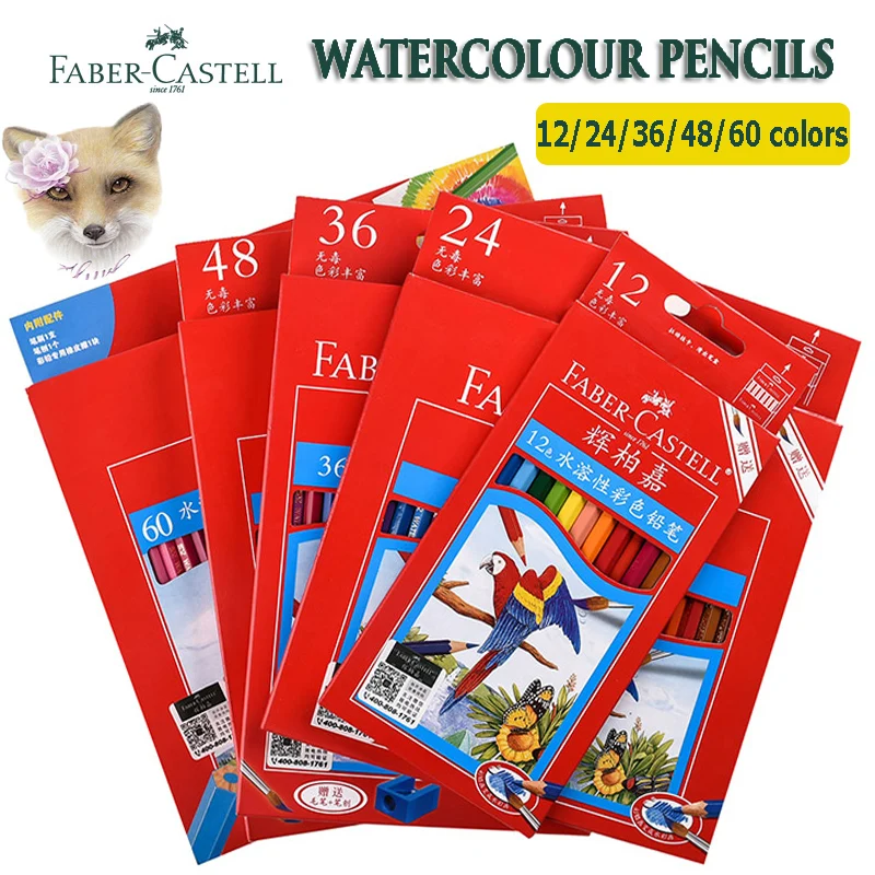 72 faber castell акварельные карандаши 48 набор aquarelle 24 пастилки карандаш