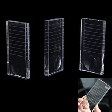 2 в 1 кристально чистое стекло Посадка ресниц длина дифференциатор клей подушка для ресниц клей держатель Подставка для ресниц Прямая поставка