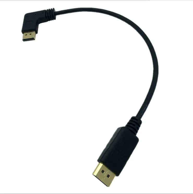 Позолоченные 90 градусов локоть DP линия HD DisplayPort кабель адаптера TV monitor цифровая
