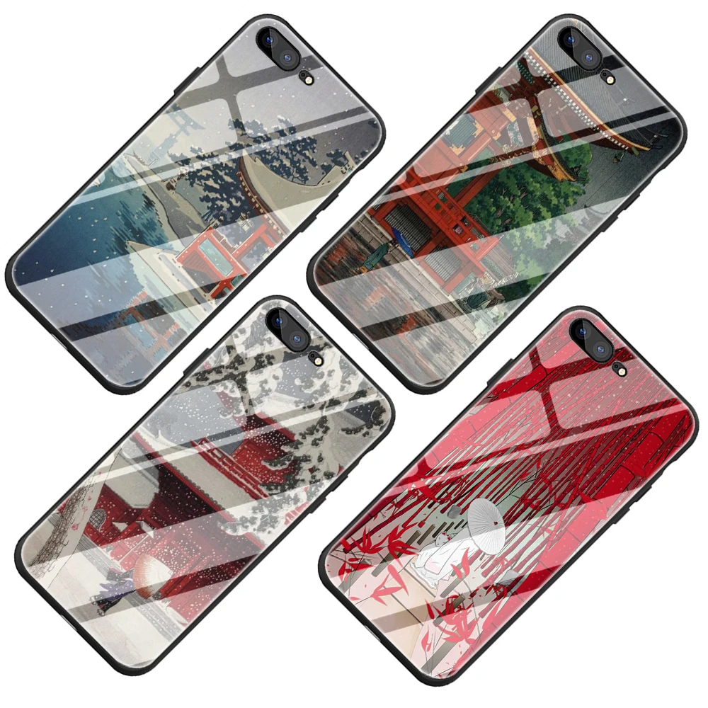 Ukiyo e японский стиль искусство закаленное стекло чехол для телефона iphone SE 2020 5 5S 6 6S