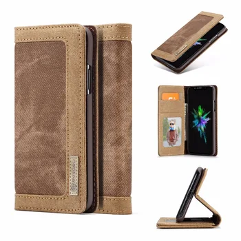

Luxury Retro Stand Flip Adsorption Wallet Leather Case for Apple iPhone X 5.8' Business Card Slots Phone Fundas Shell Cases