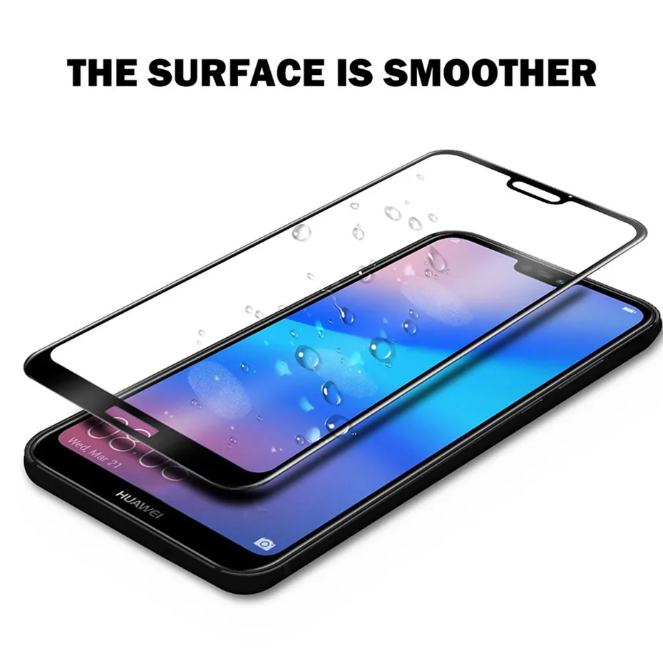 9H Защитное стекло для huawei p20 lite Полное покрытие Защита экрана pro P20 Закаленное