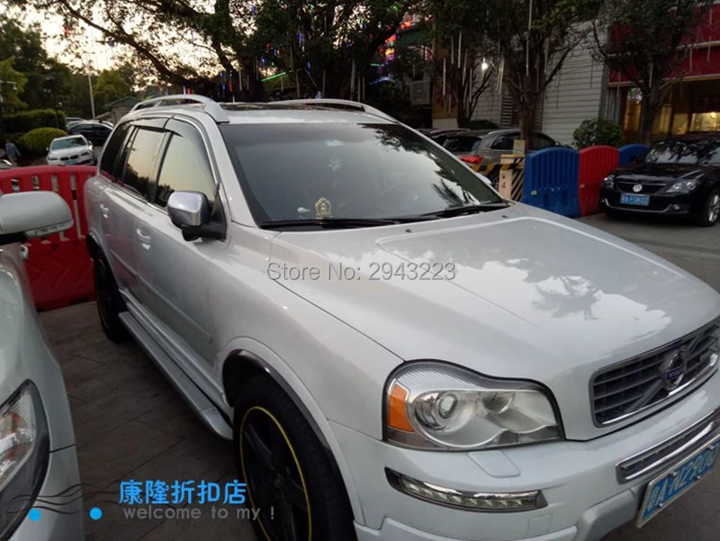 ABS Plastic Vent Sun Rain Guard Shield Delflector Window Visor Awnings Cover 4Pcs For Volvo XC90 2010