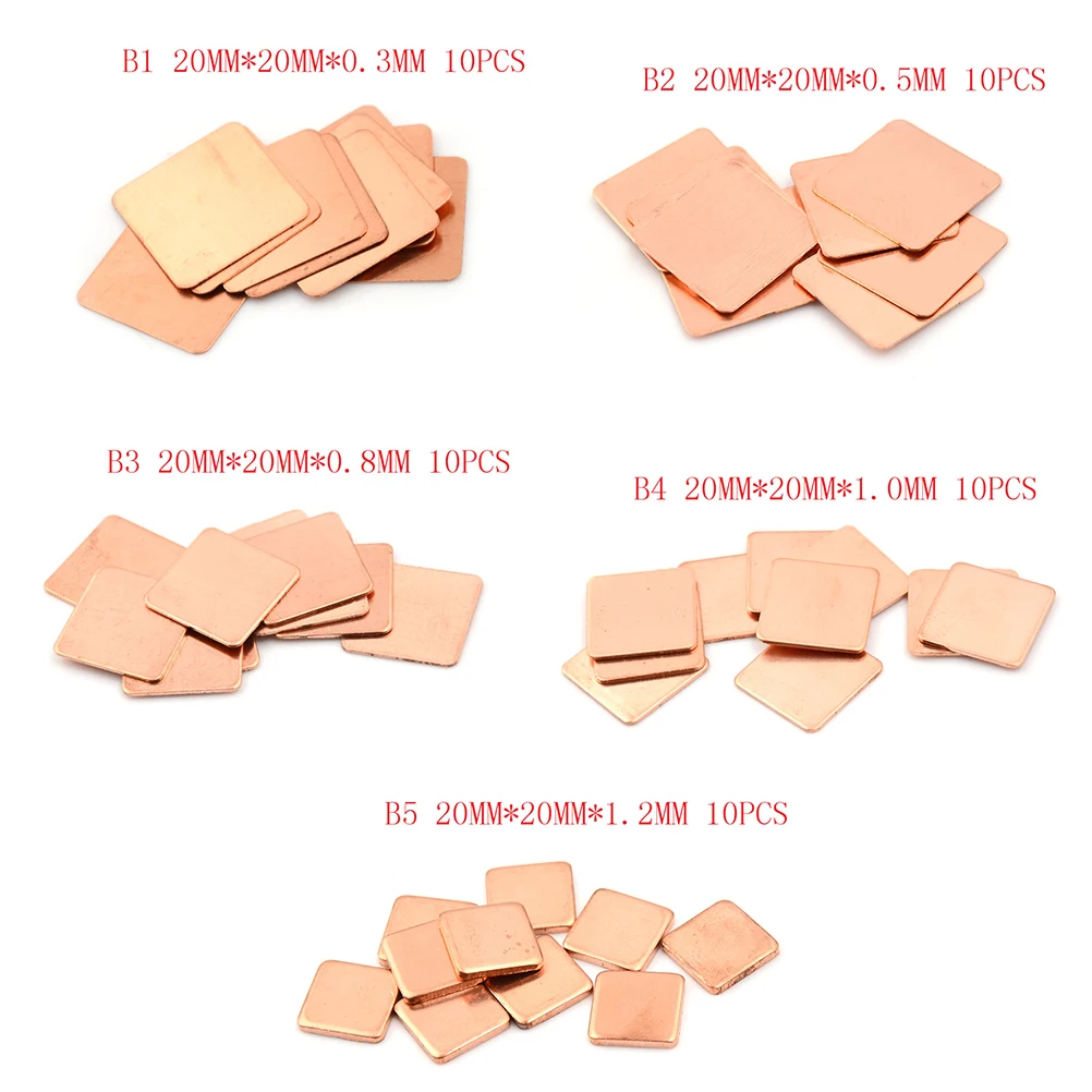 10PCS Copper Sheets Laptop Copper Sheet Plate Strip Shim Thermal Pad Heatsink Sheet 10PCS Copper Sheets Laptop Copper Sheet Plate Strip Shim Thermal Pad Heatsink Sheet