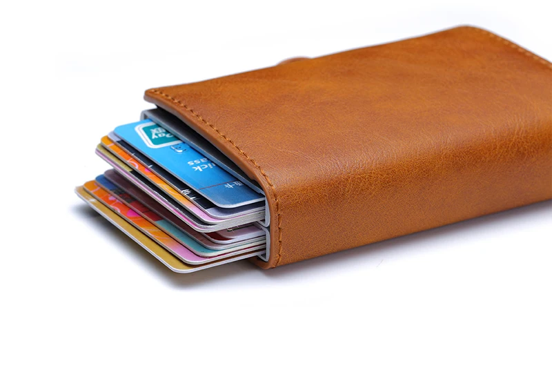Trifold Anti-RFID Double Card Case Wallet for Men