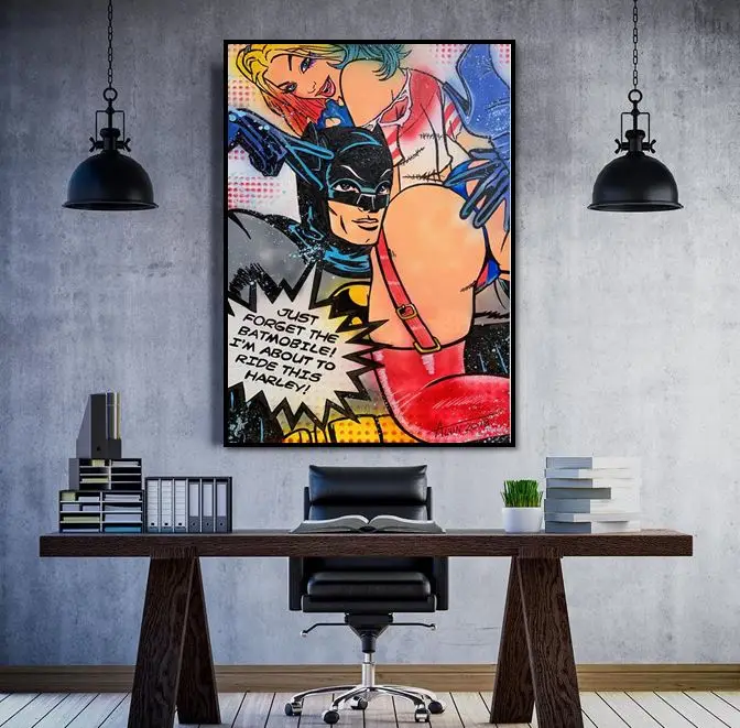 

Hand made modern art graffiti abstract pop art cartoon artworks on canvas oil painting good for wall decoration