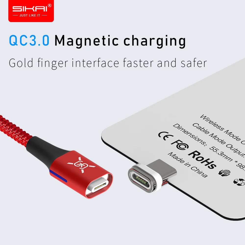 

SIKAI Qi 3.0 Wireless Charger Receiver Type-c Cable Magnetic Adapter Pad Coil For Xiao mi mi9 se Wireless Module Quick Charger