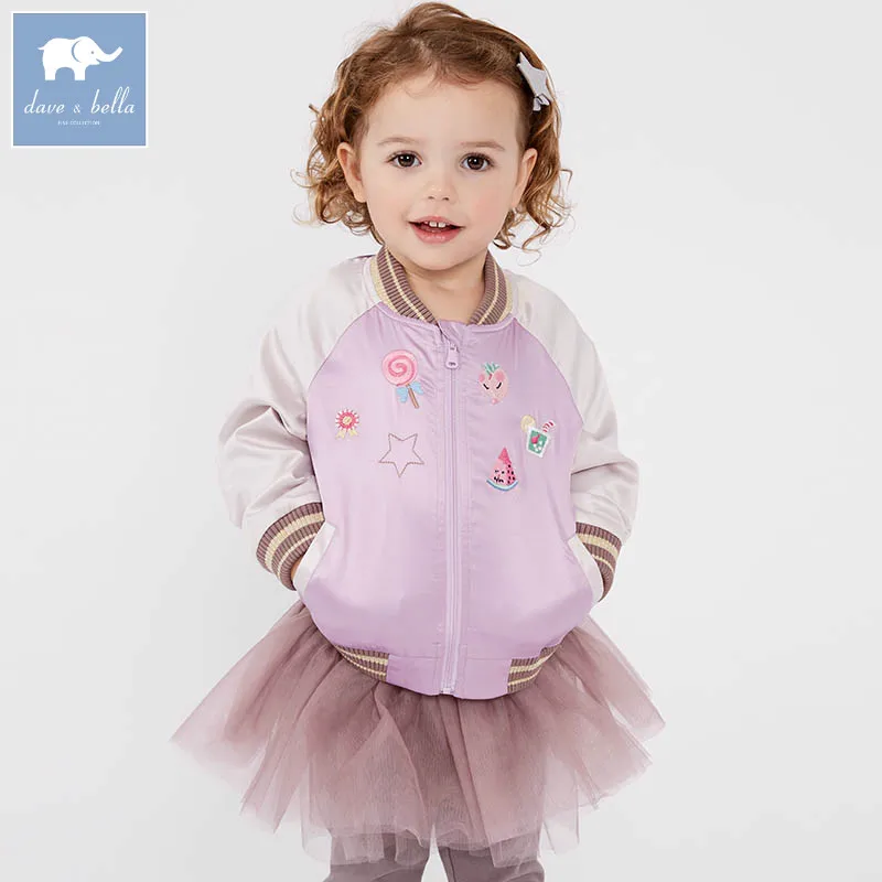 DBM7504 dave bella spring infant baby girl fashion print coats children