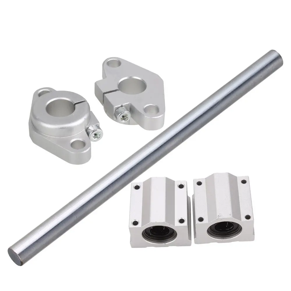 Vertical 12mm Dia Linear Motion Ball Bearing Slide Bushing &200mm Linear Shaft Optical Axis with Rod Rail Support Set of 5 Vertical 12mm Dia Linear Motion Ball Bearing Slide Bushing &200mm Linear Shaft Optical Axis with Rod Rail Support Set of 5