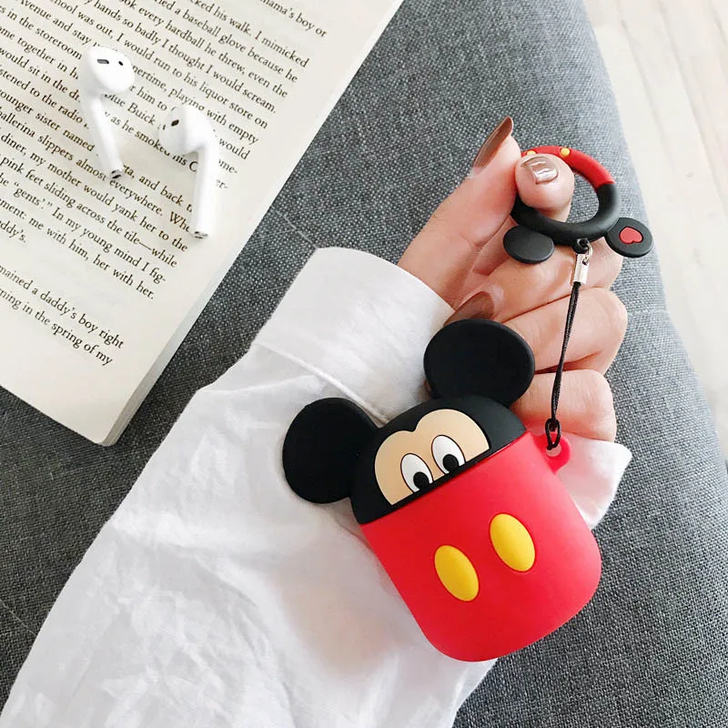 

Cartoon Mickey Earphone Case For Airpods Silicone Headphone Case Protective Cover Accessories for Apple Airpods Charging Box