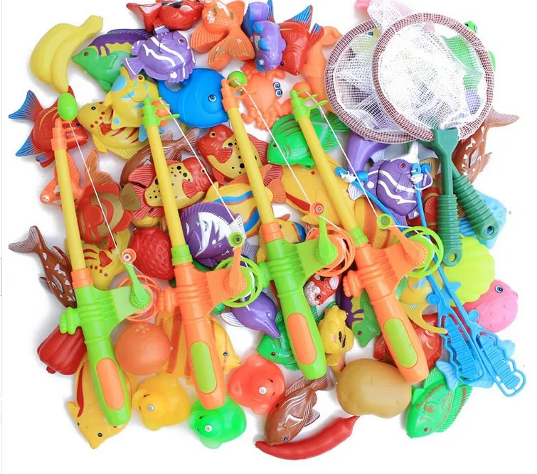 

One New big set of 69 pieces magnetic fishing toy, outdoor fun & sports, learning & education gift for child/baby free shipping