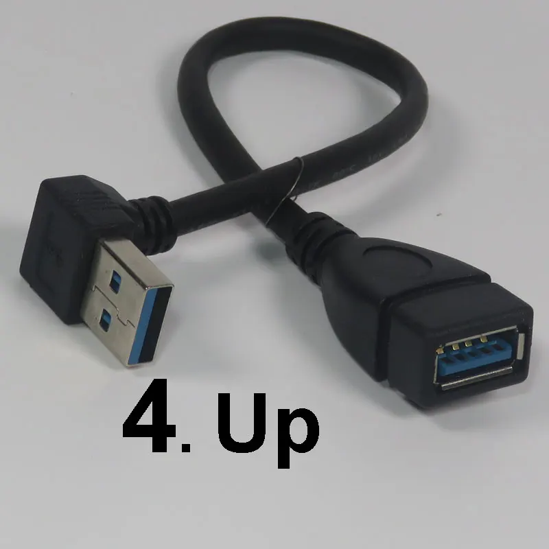 Изгиб USB3.0 кабель-удлинитель USB A Тип Мужской и женский локоть 90 прямоугольный шнур высокое качество высокоскоростной кривой изогнутой линии