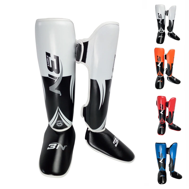 Instep Shin Guard Sanda/Taekwondo/Muay Thai Legging Ankle Protector Black XL 