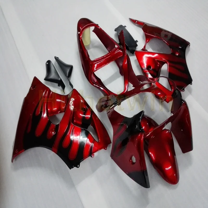 N Пользовательские мотоцикла хомут для Kawasaki ZZR600 05-08 ZX-6R 636 2000 2001 2002 моторные Обтекатели литья под давлением красный - Цвет: N