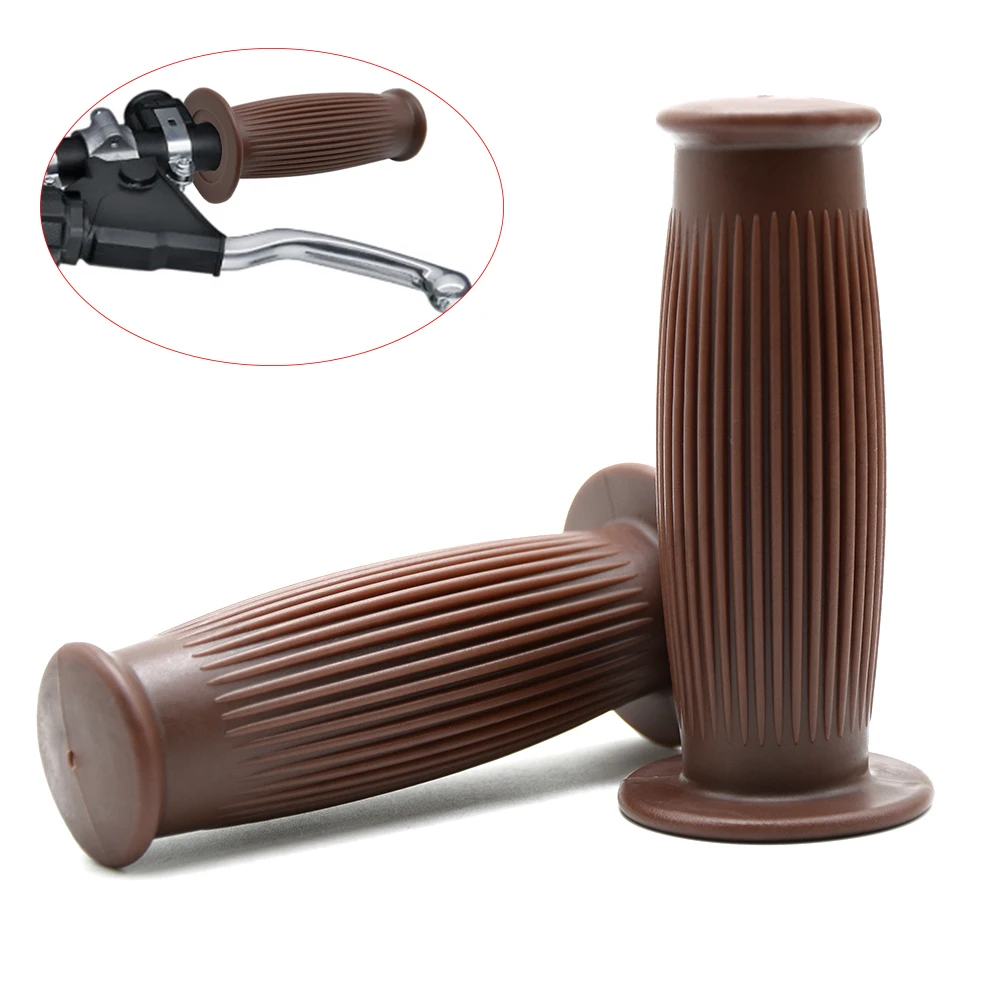 Universal CNC 25 28mm rubber Motorcycle Grip Sets motocross Grip end motor Handle Bar grips