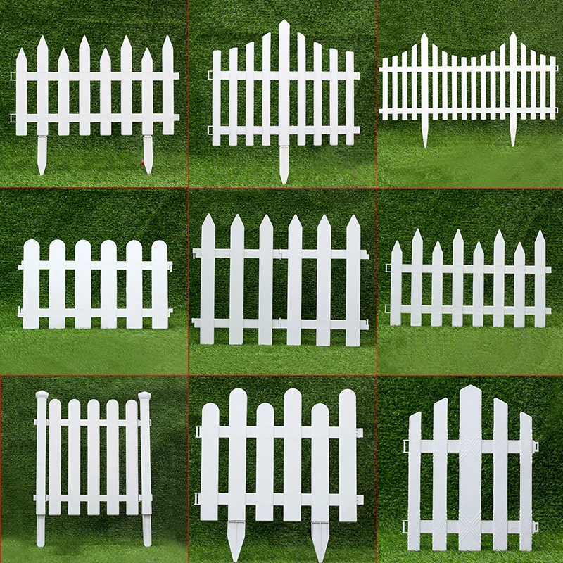 

5pcs/pack Plastic Fence Courtyard Indoor Garden Fence Kindergarten Flower Garden Vegetable Small Fence Christmas Decoration