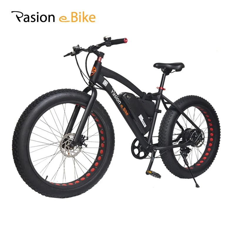 Top PASION E BIKE 48V 500W Powerful Electric Fat Bike 48V Lithium Battery E bicycle 26"X4.0 Off Road Electric Bicycle Mountain Bike 1