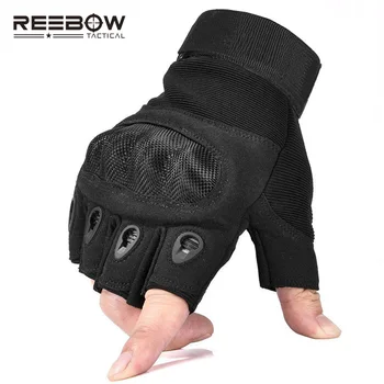 

Outdoor Tactical Gloves Half Finger Carbon Fiber Tortoise Shell Slip-resistant Military Combat Cycling Paintball Motorcycle